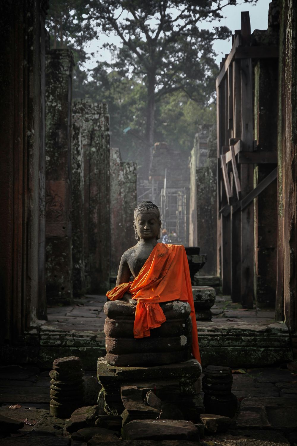 Buddha statue Angkor temple Cambodia
